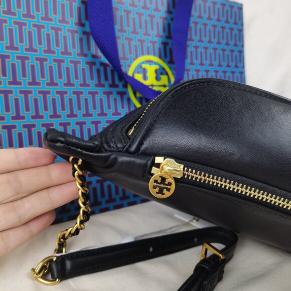 💖💫 ⭐Black Tory Burch Fleming Fanny Pack - Picture 3 of 9